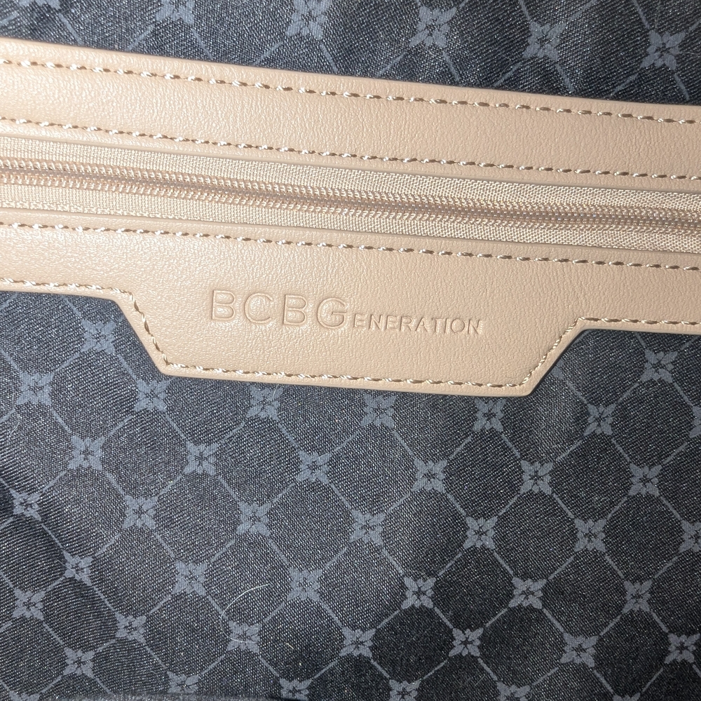 BCBGeneration Cream and Tan Faux Fur Tote - Picture 4 of 4